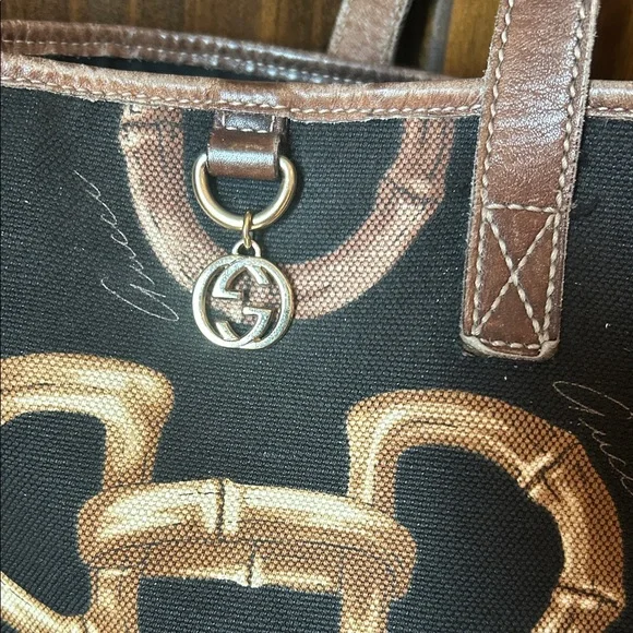 Gucci Black and Brown Tote Bag - Picture 2 of 16